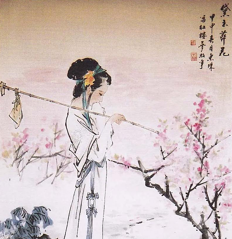 黛玉葬花：大观园中的生命绝唱与情感隐喻 - 1
