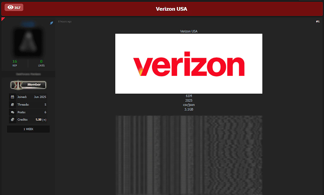 Verizon 回应 6100 万条数据遭甩卖：系旧数据，与公司及客户无关 - 1
