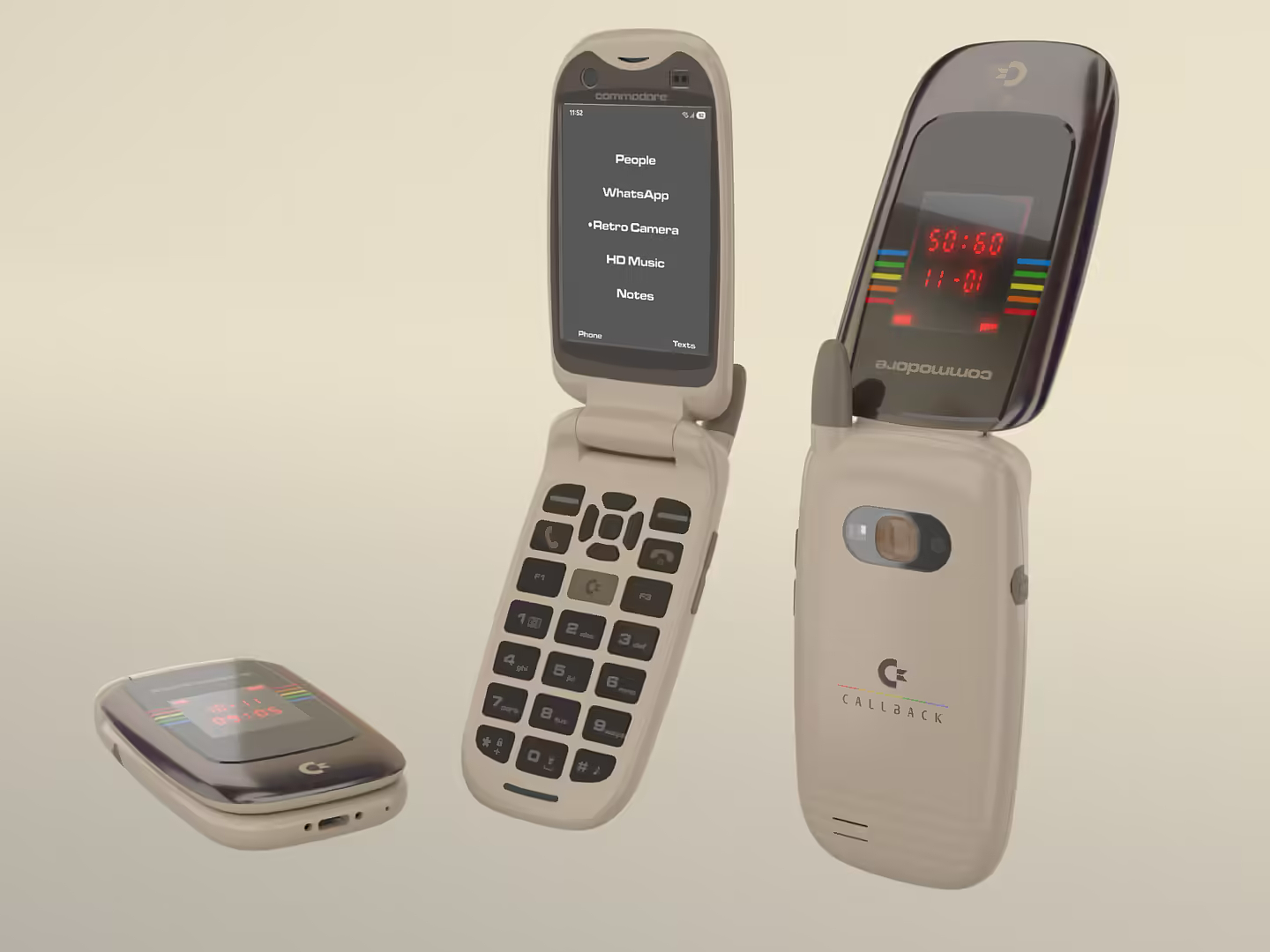 Commodore 宣布使用回收内存且不配耳机，使 Callback 8020 翻盖手机降价 100 美元 - 2