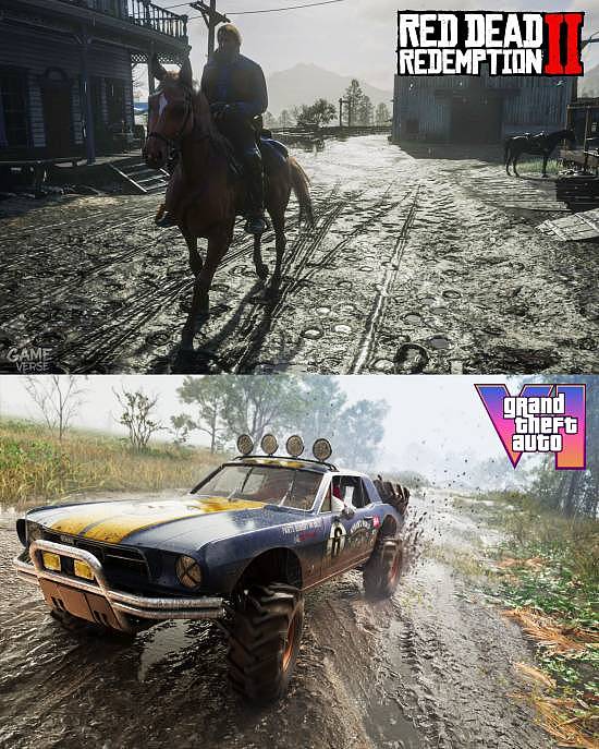 有进步吗？博主对比《GTA6》、《荒野大镖客：救赎2》画面引争议 - 1