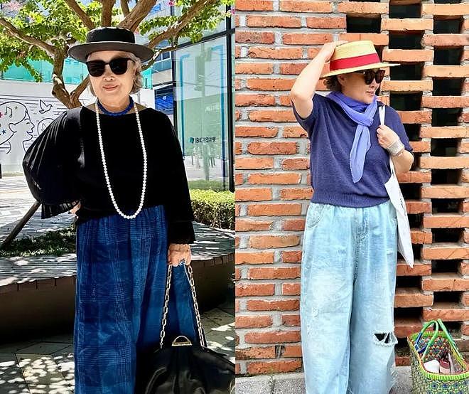 这位60+微胖奶奶真会穿，衣服讲究配色和长短，到老都是一枝花 - 8