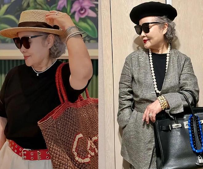 这位60+微胖奶奶真会穿，衣服讲究配色和长短，到老都是一枝花 - 13