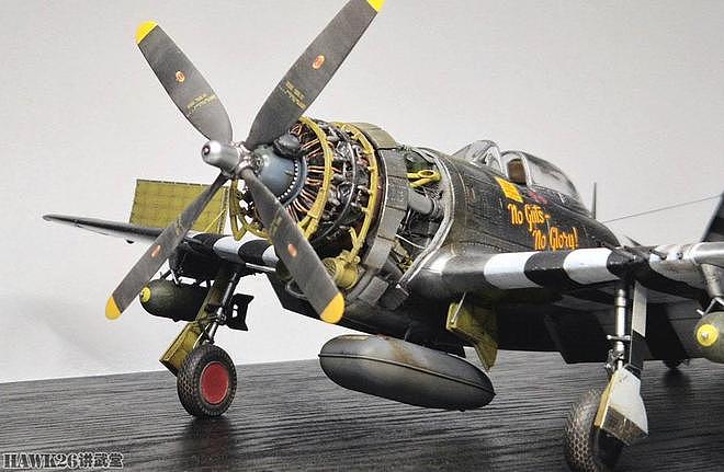 精彩模型欣赏：P-47D“雷电”战斗机 增添大量细节 展现维护状态 - 4