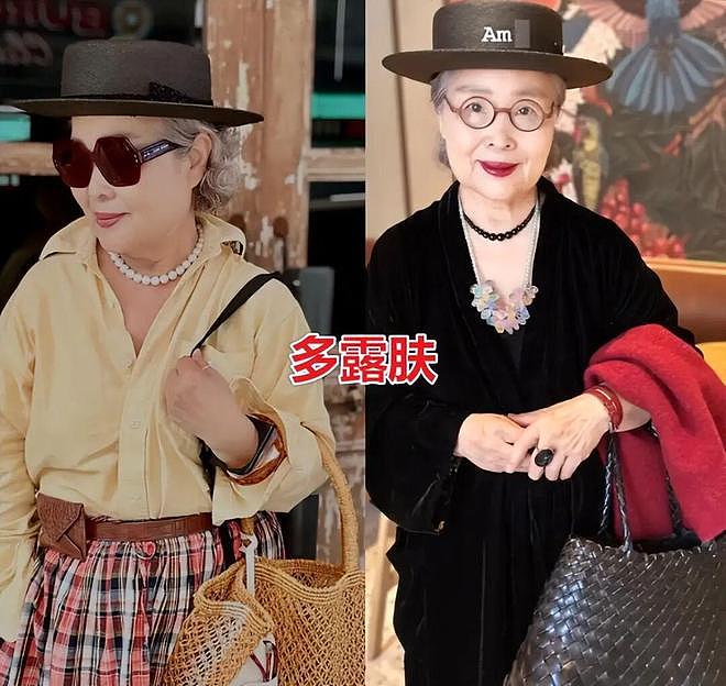 这位60+微胖奶奶真会穿，衣服讲究配色和长短，到老都是一枝花 - 14