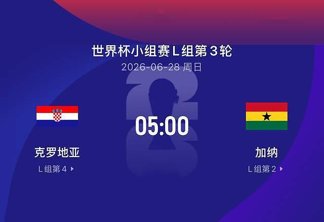 世界杯比赛前瞻丨克罗地亚VS加纳：避免出局，格子军须打出血性 - 2