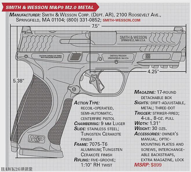 评测：史密斯-韦森公司M&P9 M2.0 Metal手枪 金属套筒座正在回归 - 12