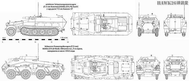 纳粹德国Sd.Kfz.233装甲支援车“软硬通吃”搭载75mm短管榴弹炮 - 5