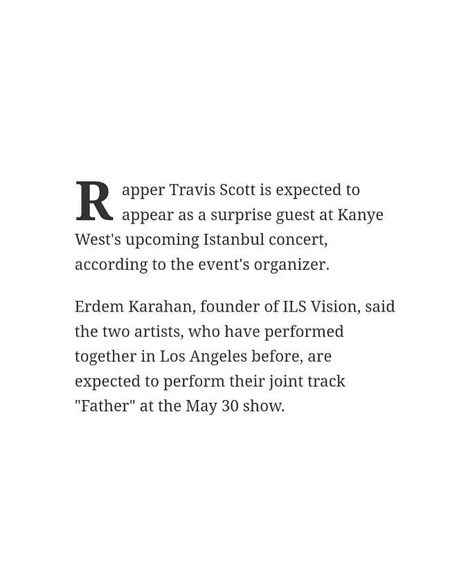 Ye土耳其12万票房打破世界纪录，Travis Scott 被指替身登台？ - 26