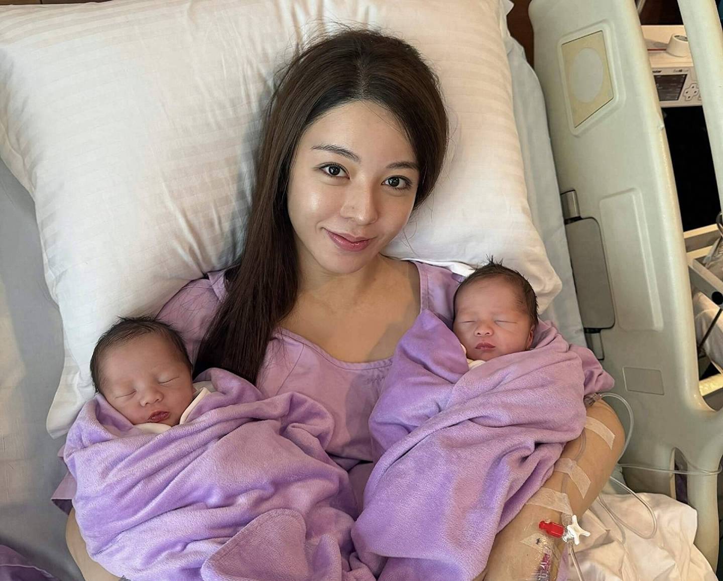恭喜！香港名模宣布平安生下双胞胎，结婚七年靠做试管婴儿圆梦 - 1