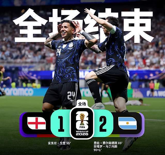梅西双助攻立功！阿根廷2球绝杀英格兰！世界杯决赛将战西班牙！ - 1