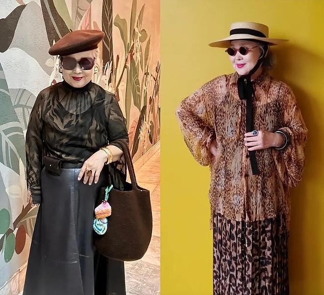 这位60+微胖奶奶真会穿，衣服讲究配色和长短，到老都是一枝花 - 10
