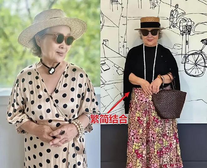 这位60+微胖奶奶真会穿，衣服讲究配色和长短，到老都是一枝花 - 17