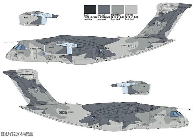 捷克第一架C-390中型运输机完成涂装 三色空优迷彩 显得特立独行 - 3