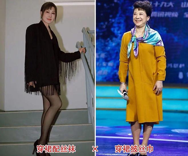 中年女人要想“人前显贵”，谨记：裙不配丝袜、披丝巾，更有档次 - 2