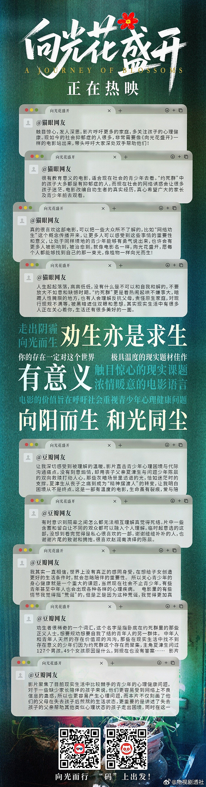 电影向光花盛开改编真实案例呼吁关注青少年心理健康 - 1