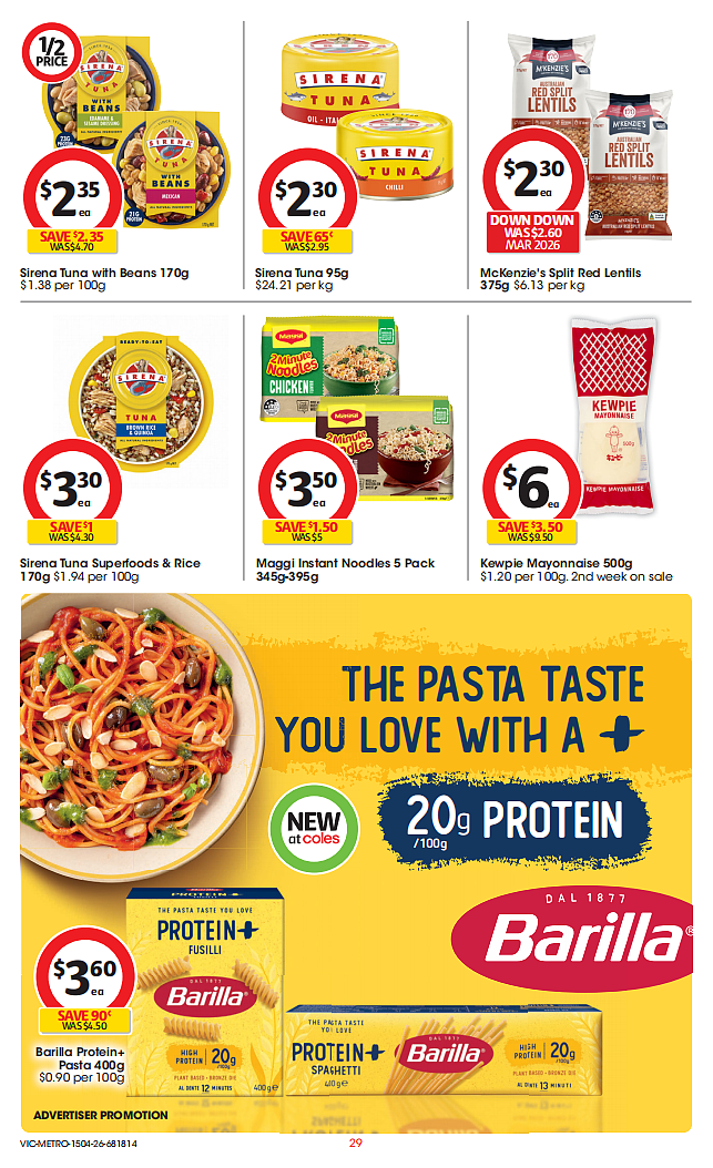 Coles 4月15日-4月21日打折，牛肉派、油、茉莉米半价 - 29