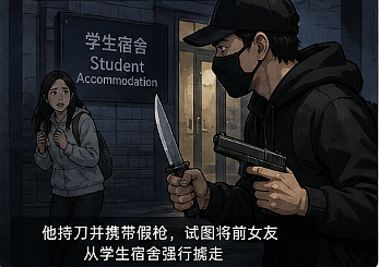 头皮发麻!分手后谎称“有人要杀你”,中国留学生持假枪绑架前女友(组图) - 6