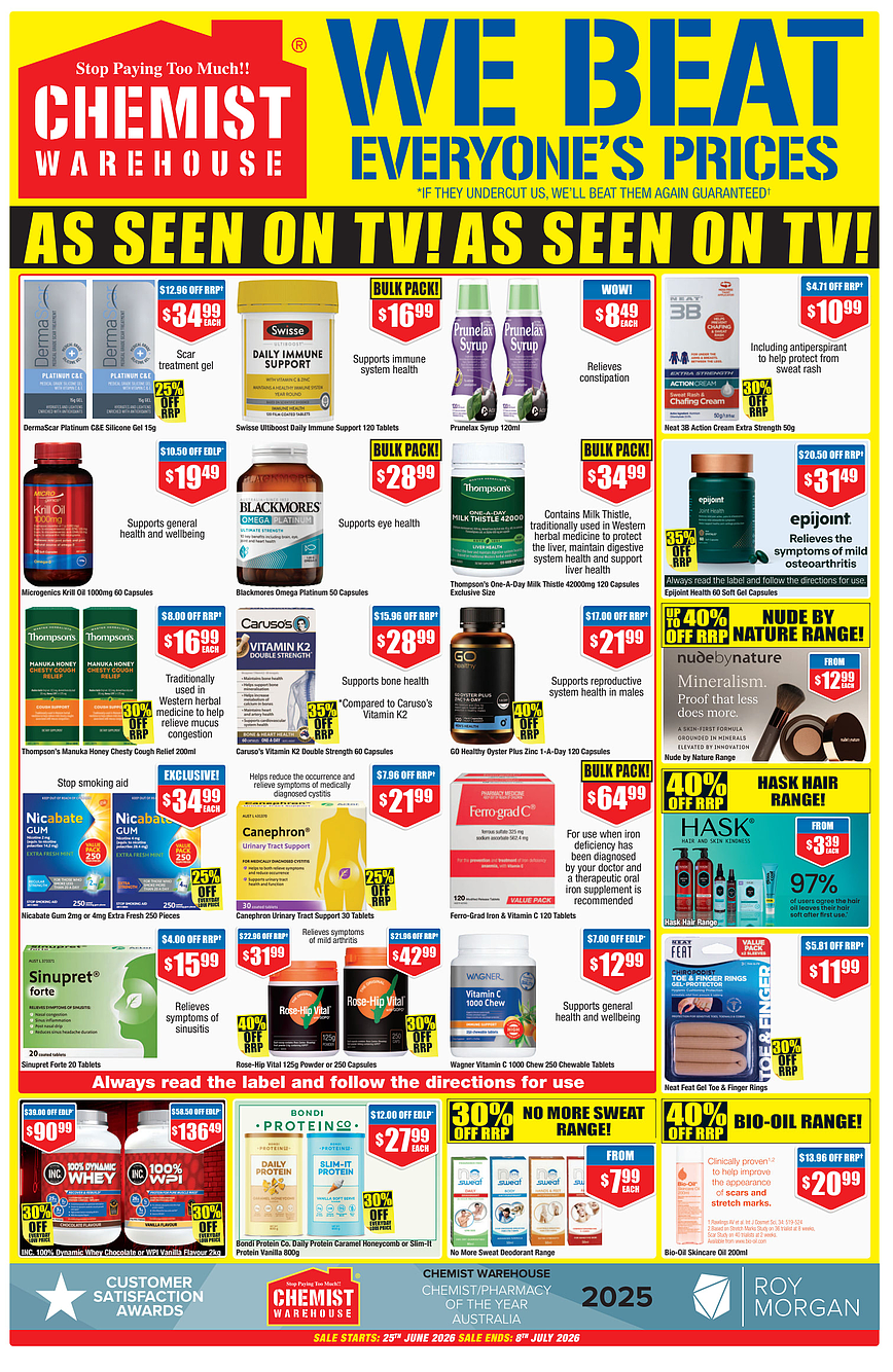 给力周期 + 限时满30刀就包邮！【Chemist Warehouse】药店 最新一期优惠目录 - 6