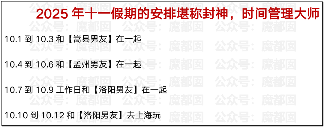 时间管理大师！网传武汉大学一女捞三男，涉骗婚骗房，35页PPT网上疯传（组图） - 9