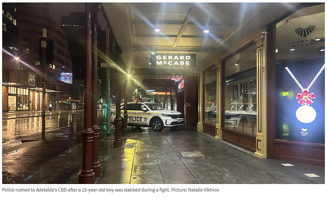 南澳78岁老人撞卡车身亡; 阿德CBD持刀伤人, 15岁少年受伤, 嫌犯在逃！ - 3
