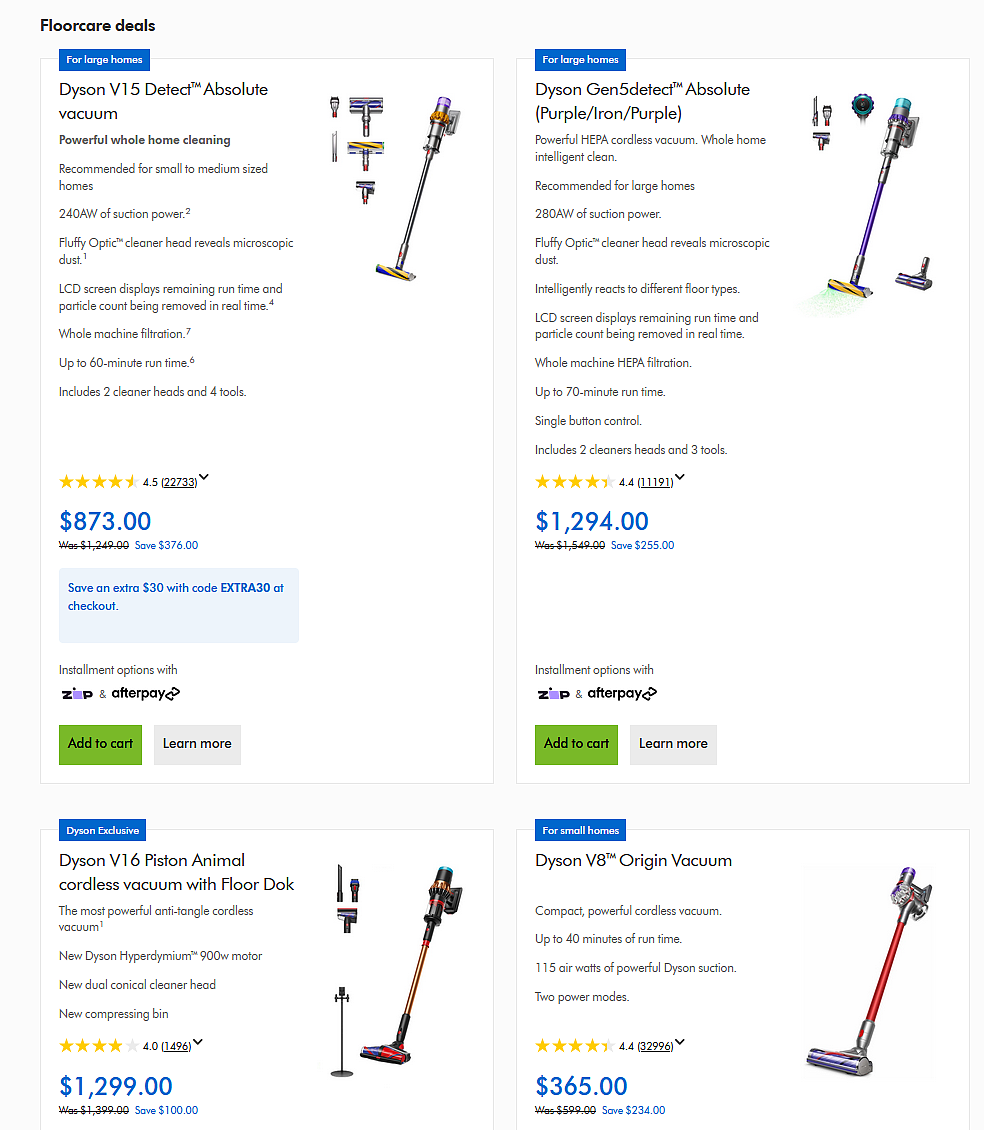 划算！【Dyson】澳洲官网 折上折 + 再减20%（组图） - 1