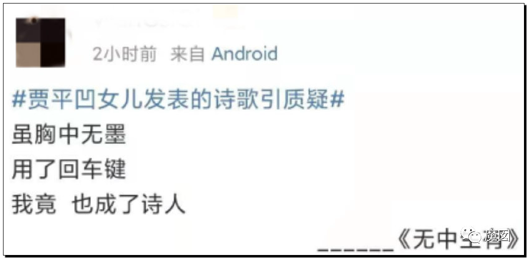 文坛巨匠贾平凹和女儿超美诗人贾浅浅被扒疑似大量抄袭(组图) - 116
