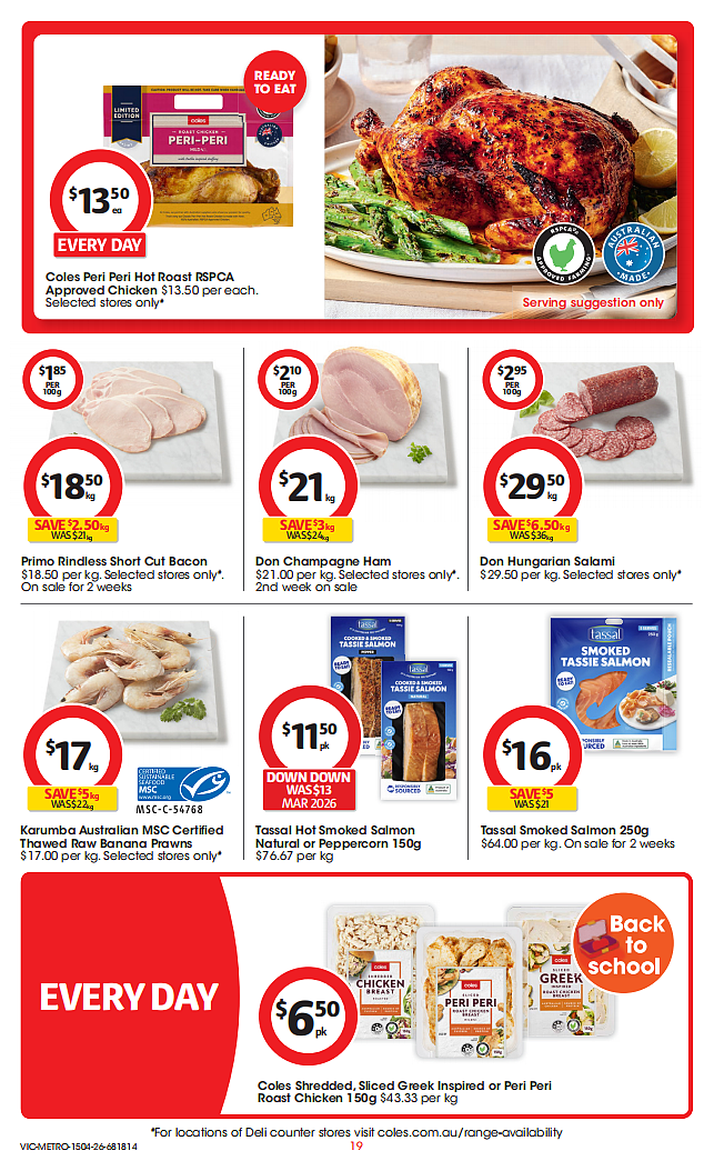 Coles 4月15日-4月21日打折，牛肉派、油、茉莉米半价 - 19