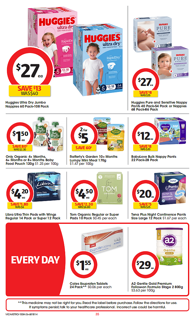 Coles 4月15日-4月21日打折，牛肉派、油、茉莉米半价 - 35