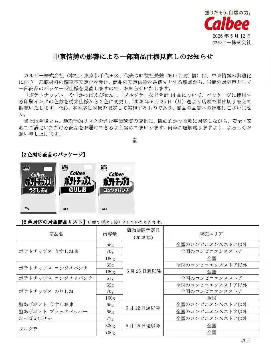 日本国民零食突然改黑白包装！日本政府嘴硬称“石油管够”！日网友：到底谁在说谎！（组图） - 1