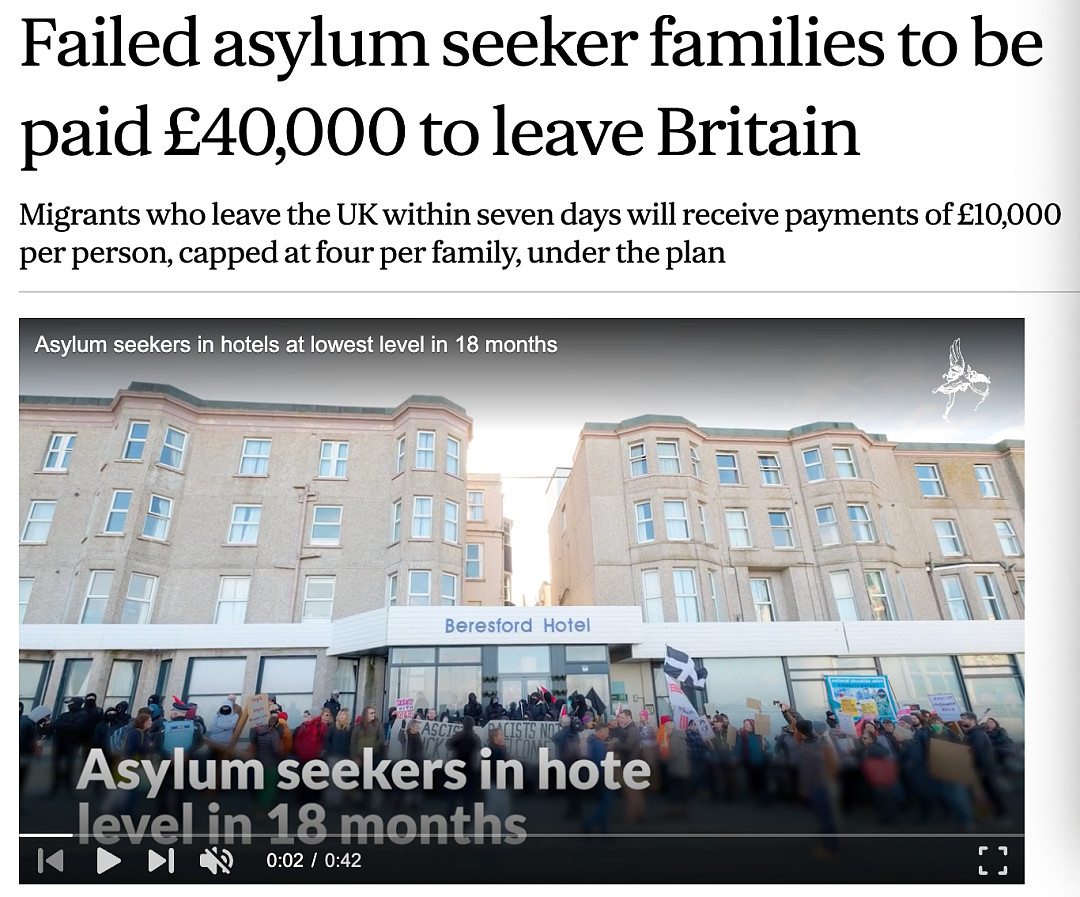 离谱!英国政府拟发4万英镑劝离偷渡难民,民众怒了:我干一年赚不到这个数(组图) - 1