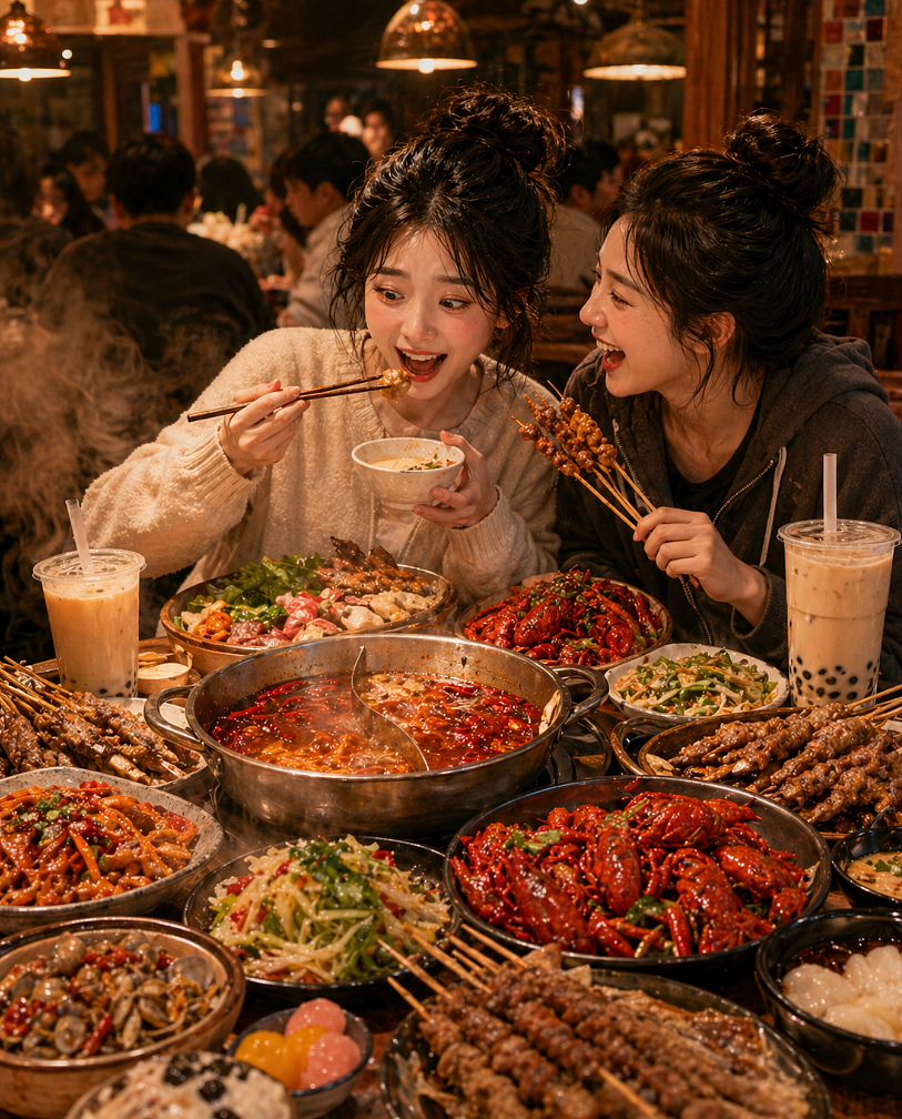 20天胖7斤！留学生回到中国“报复性进食”，话题引网民热议（组图） - 7