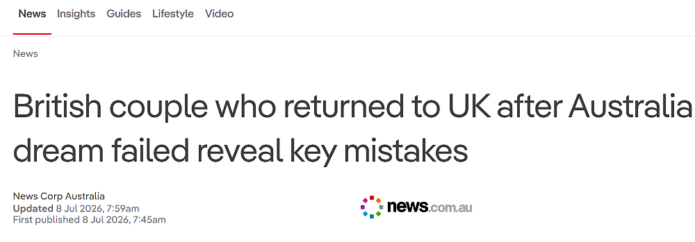 “这是一个错误的选择”英国夫妇带着孩子搬来澳洲，仅待了7个月就走了 - 1