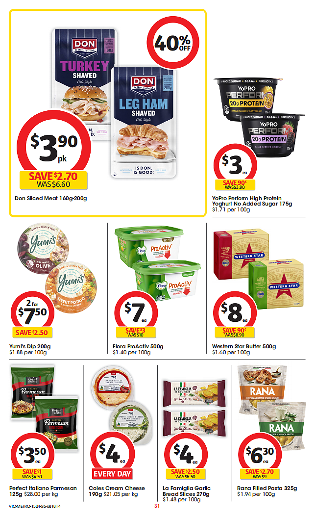 Coles 4月15日-4月21日打折，牛肉派、油、茉莉米半价 - 31
