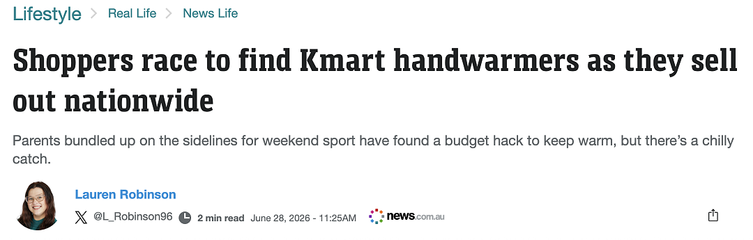 全澳家长抢断货！Kmart 25刀冬季神器直接卖爆了 - 1