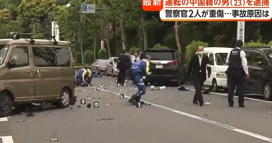 中国籍23岁男子在日本闹市区酿7车连环车祸!3人重伤,警察被撞飞重摔落地!(组图) - 11