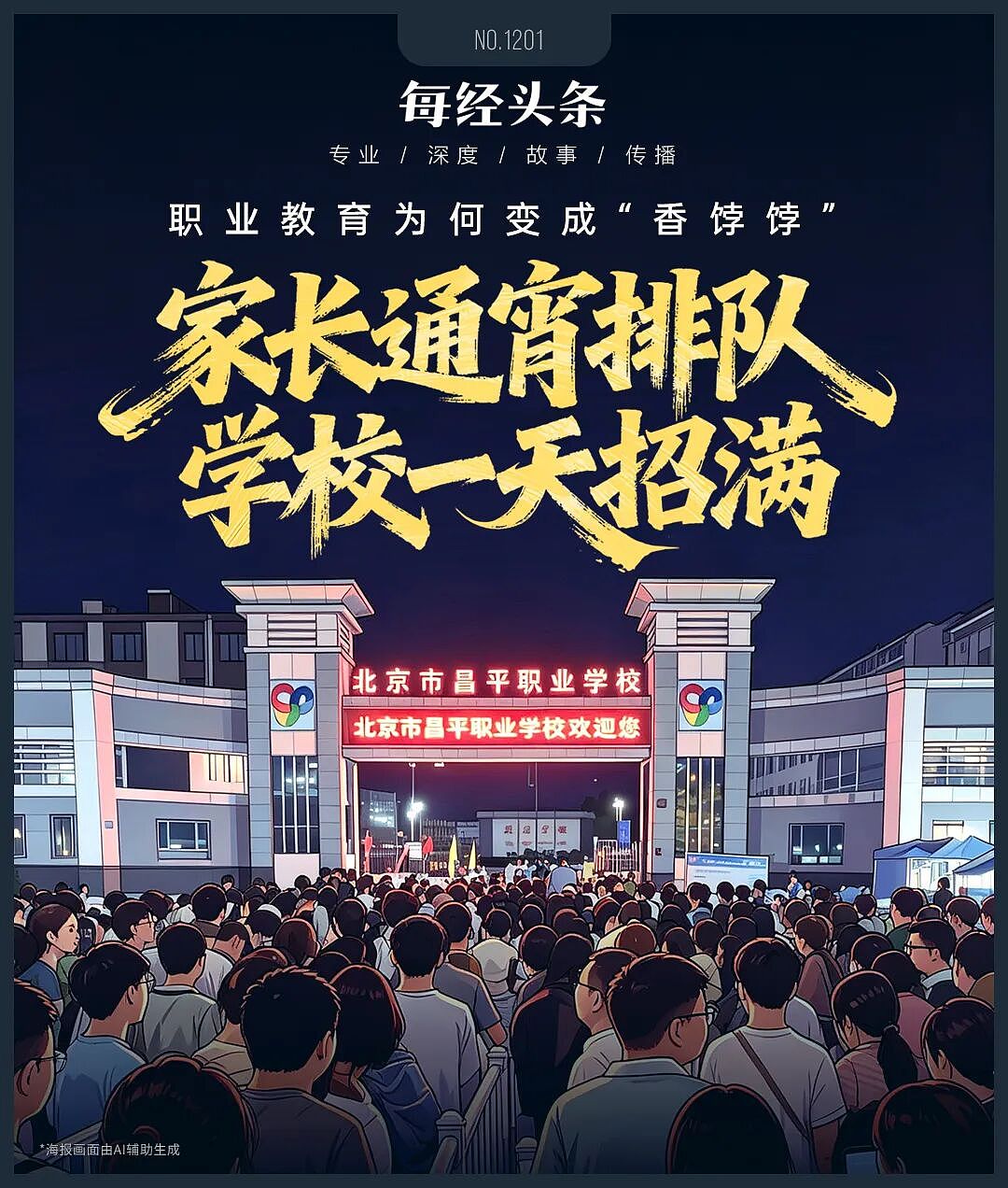 家长通宵排队、学校1天招满⋯⋯北京等多地中职招生火爆!职业教育为何从无奈变热门?(组图) - 1