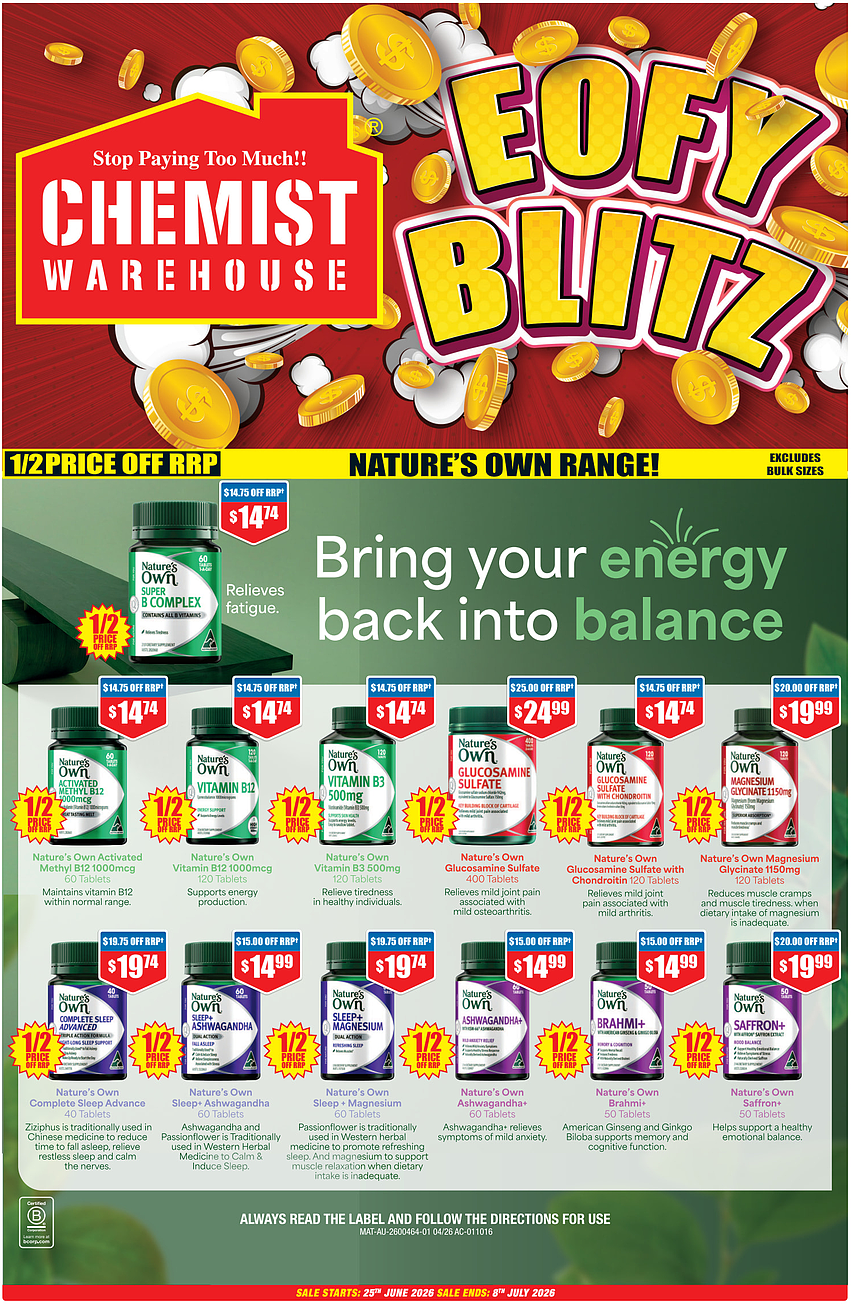 给力周期 + 限时满30刀就包邮！【Chemist Warehouse】药店 最新一期优惠目录 - 4