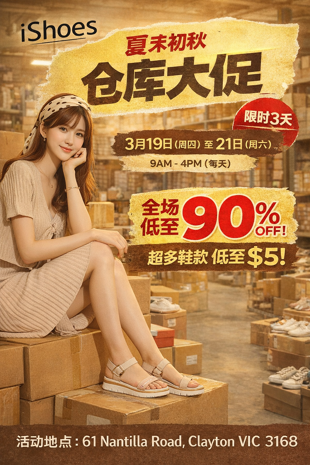 澳洲知名连锁鞋业开启年度仓库大促（图） - 1