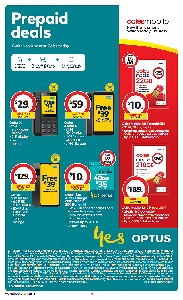 本周最新！澳洲各大超商折扣目录，Woolworths、Coles、Costco、优衣库...（组图） - 46