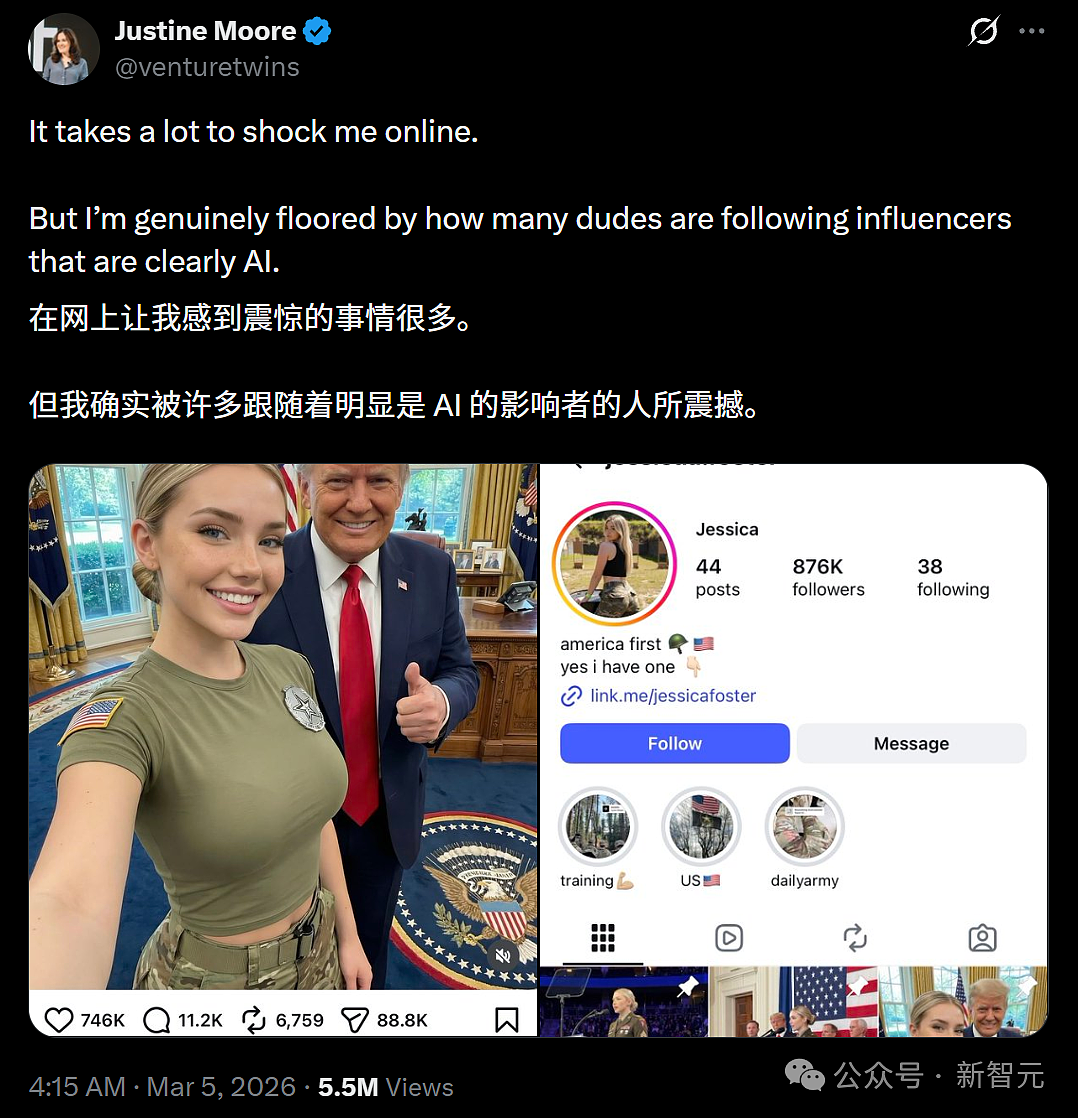 凭空消失！AI“美军女神”4个月吸粉100万，竟是精心策划的骗局（组图） - 10