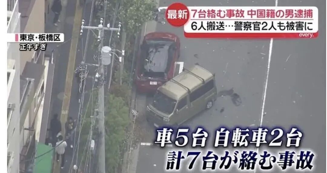 中国籍23岁男子在日本闹市区酿7车连环车祸!3人重伤,警察被撞飞重摔落地!(组图) - 3