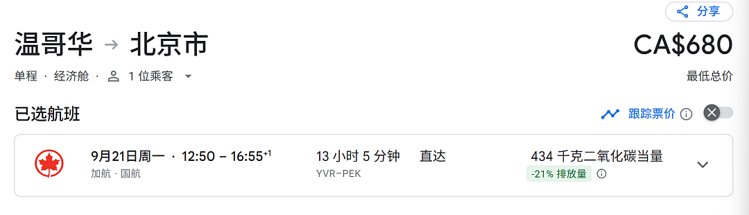 温哥华赴华航班“大跳水”!直飞往返北京低至$1000!中加增航:每周增加7班,飞这里! - 6