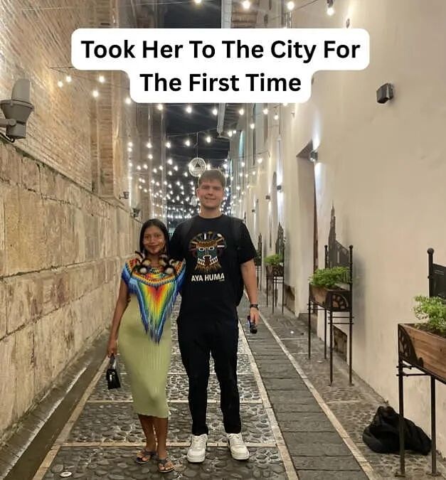 放弃现代生活，美国小哥闪婚亚马逊部落女孩？网友却说不对劲...（组图） - 2