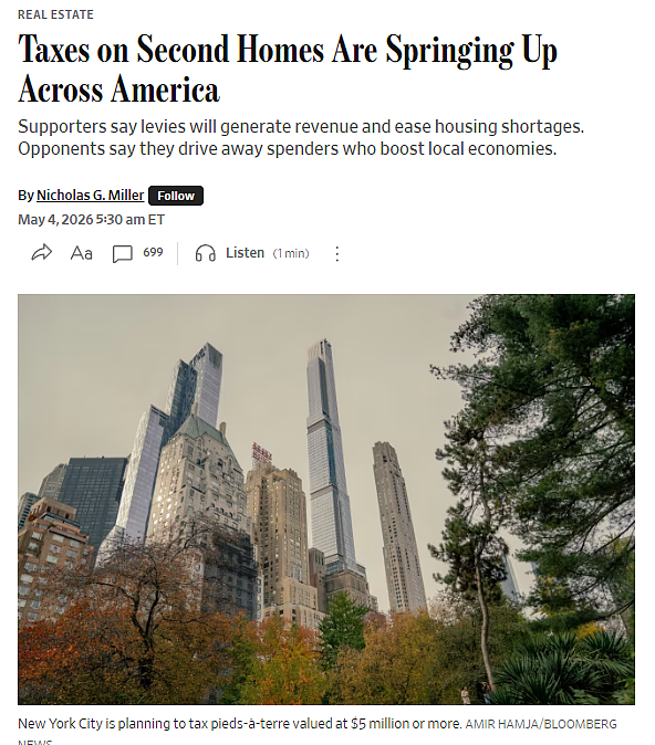 美国开始盯上“第二套房”，多地拟加税，这类房主最受影响（组图） - 1