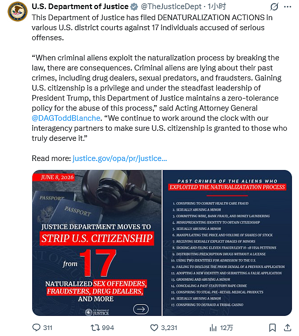 又一华人被撤销公民身份!改名换姓拿绿卡、入籍美国,如今一场空(组图) - 1