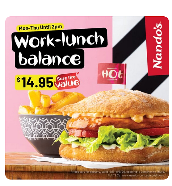 【Nando's】澳洲新品午餐特价 - 1