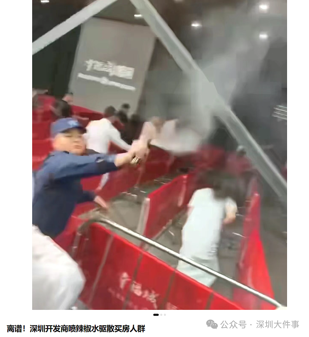 深圳一楼盘数百人通宵排队抢房，保安喷辣椒水赶人！涉事保安被行拘 - 2