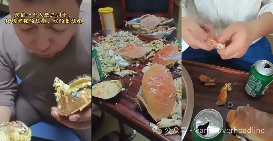 华人船员在大温狂捞400多斤螃蟹，直播爽吃到天亮！官方已介入调查（组图） - 2