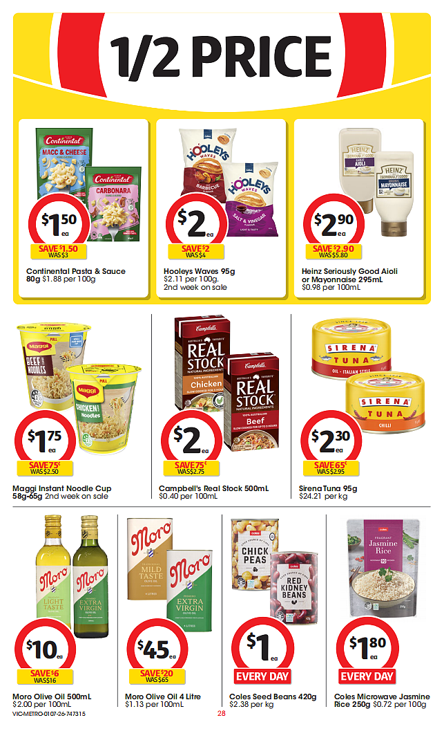 本周最新！澳洲各大超商特价商品一网打尽，大批好物骨折破半价！Woolworths、Coles、Aldi（组图） - 28