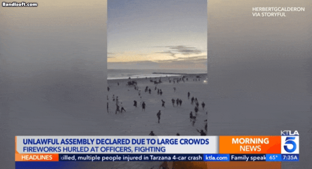 超400人被捕！美国新港滩海滩一夜失控，大规模斗殴+打砸抢... - 4